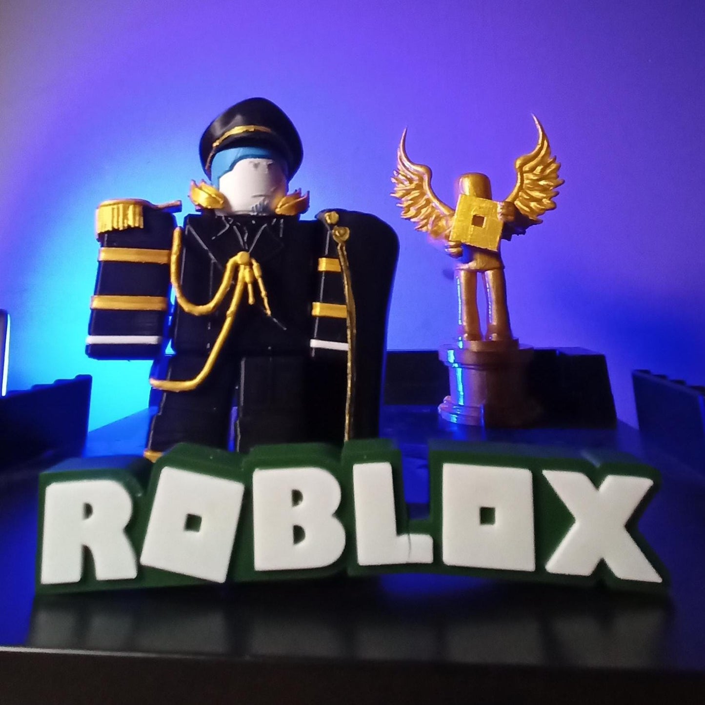 3D Printed FORSAKEN Roblx Figure Guest 1377 Captain Figure Black&Gold Gamer Birthday Gift