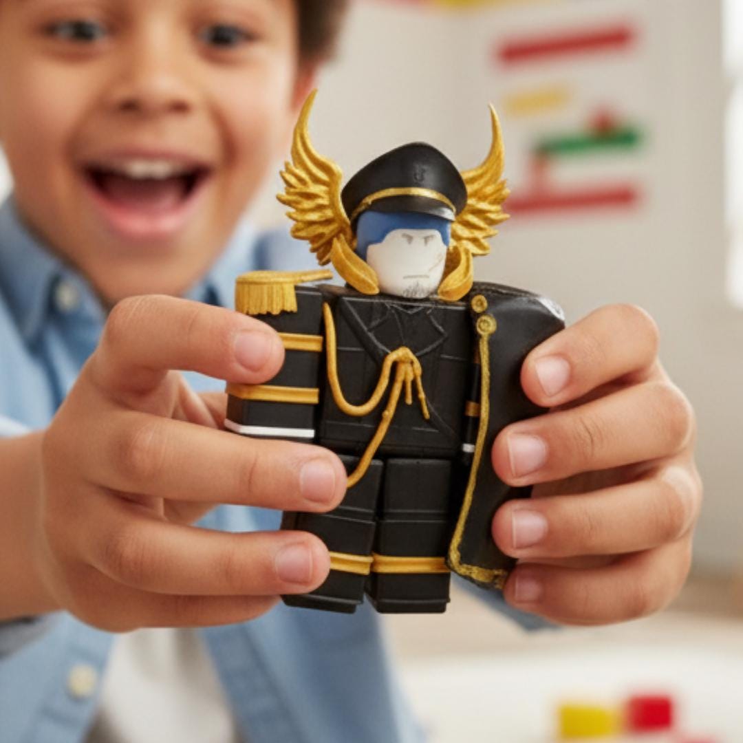 3D Printed FORSAKEN Roblx Figure Guest 1377 Captain Figure Black&Gold Gamer Birthday Gift