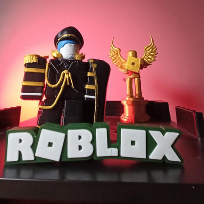 3D Printed FORSAKEN Roblx Figure Guest 1377 Captain Figure Black&Gold Gamer Birthday Gift